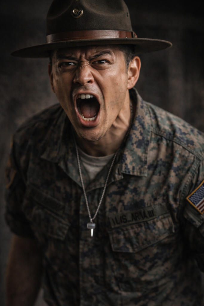 鬼軍曹(赤)「音をたてたのは、どーこのどいつだコラー!」